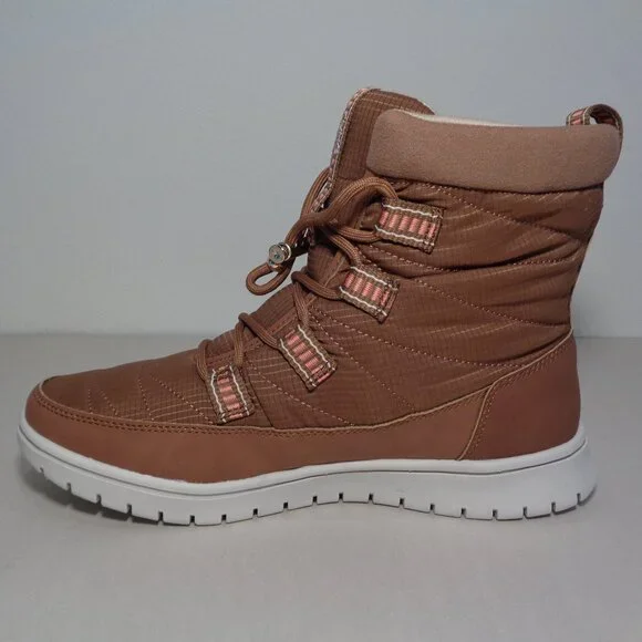 Ryka Size 6.5 Wide SENNA 3 Saddletan Fabric Boots New Women's Shoes - Picture 10 of 16